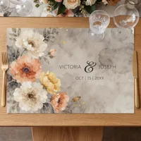 Terracotta Boho Watercolor Floral Wedding Placemat