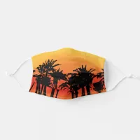 Sunset and Palm Trees Cool Summer Adult Cloth Face Mask