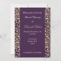 Purple Gold Chic Corporate party Invitation