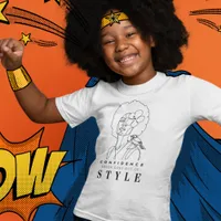 Confidence and Beauty Girls Positive Affirmation T-Shirt