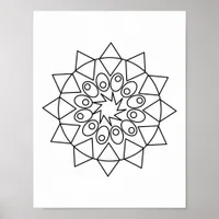 Poster - Color in this Simple Mandala Design