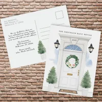 White Front Door Moving Announcement  Postcard
