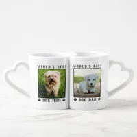 World's Best Dog Mom and Dad Two Pet Photos Coffee Mug Set