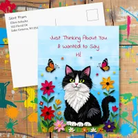 Thinking About You | Saying Hi Personalized Postcard