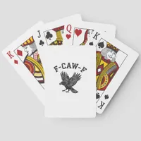 Funny F-Caw-F Crow Aesthetic Style Poker Cards