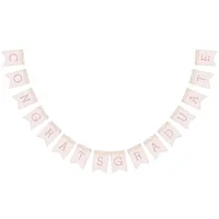 Congrats Graduate Elegant Pink Graduation Bunting Flags