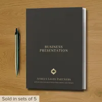 Simple Presentation Folder with Gold Logo