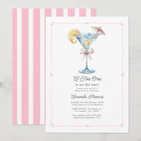 A Tini One Is on the Way Martini Baby Shower Invitation