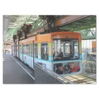 Orange Blue Wuppertal Floating Train Tissue Paper