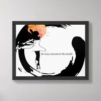 Framed Zen Ballet Art – Body Remembers Breath Framed Art