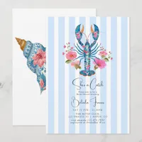 She’s a Catch Lobster Coastal Bridal Shower Invitation