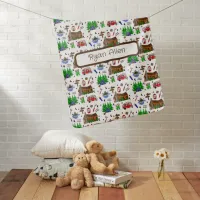 Personalized Camping Themed  Happy Camper    Baby Blanket