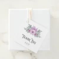 Watercolor Bouquet Thank You Lilac ID654 Favor Tags