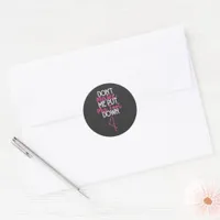 Don't Make Me Put My Foot Down - Funny Flamingo Classic Round Sticker
