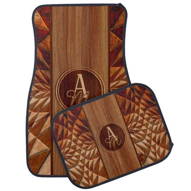 Wood Pattern Car Mats Full Set (set of 4)