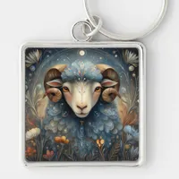 Aries Ram Zodiac Astrology Celestial Birthday Keychain