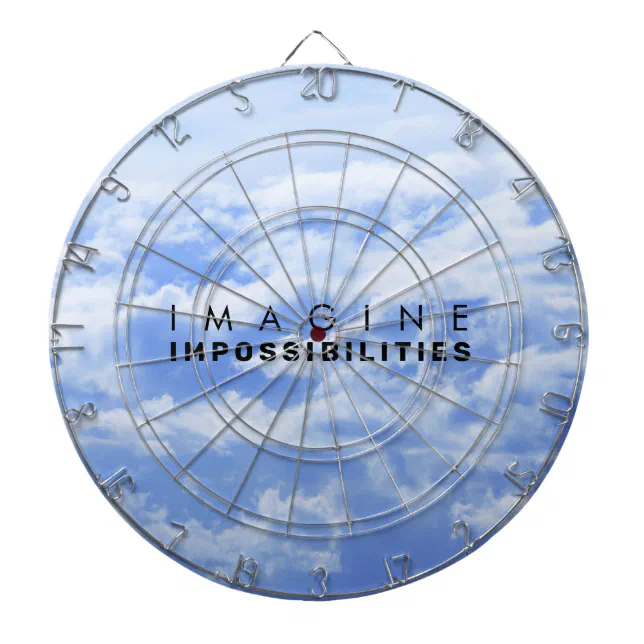 Imagine Impossibilities Blue Cloudscape Dart Board