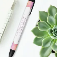 Rainbow And Gold Watercolor Agate Business Pen