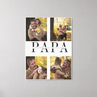 Best papa | Custom Rustic Father's Day Photo  Canv Canvas Print