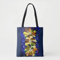 Delphinium  flowers painting tote bag