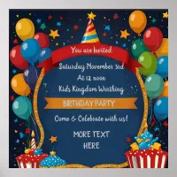 Happy Birthday Invite  Poster