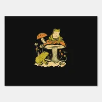 Frog Mushroom Cottagecore Aesthetic Goblincore Cut Sign