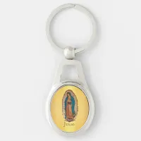 Our Lady of Guadalupe Mexico Catholic Gold Keychain