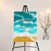 Seaside Coastal Wedding Welcome to our Wedding Foam Board