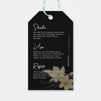 Watercolor Vanilla Black Extract Instruction  Gift Tags