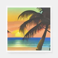 Tropical Themed Birthday Napkins