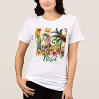 Tropical Beach T-Shirt, Summer Vibes, Retirement Tri-Blend Shirt
