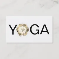*~* OM Yoga Lotus . Mandala Instructor Teacher Business Card
