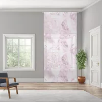 Misty Marble Abstract Pink ID705 Sheer Curtains