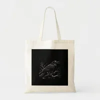 Crow, F-Caw-F Funny Bird Minimal Clean Tote Bag