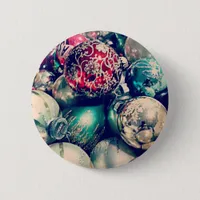 Vintage Christmas Ornaments Pinback Button