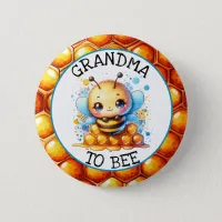 Honey bee themed Boy's Baby Shower Grandma to be Button