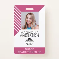 Custom Employee Photo Logo Barcode Name Badge