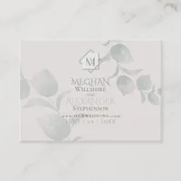 Wedding Website  | Silver Sage  Eucalyptus Business Card