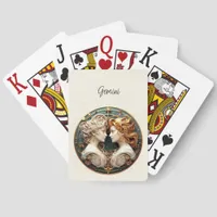 Gemini Twins Zodiac Minimalist Jumbo Poker Cards