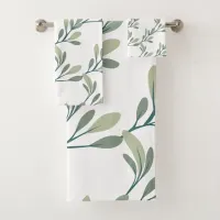 Holiday Greenery | Botanical Christmas Bath Towel Set