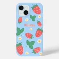 Mini Strawberry Blossom Personalized Mug iPhone 15 Case