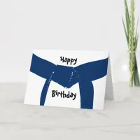 Martial Arts Dark Blue Belt Birthday Card