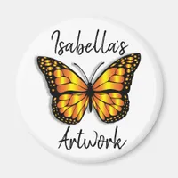 Pretty Monarch Butterfly Personalized Name Magnet