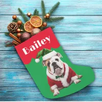 Bulldog Christmas pet dogs Holiday gift Small Christmas Stocking