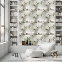 Birds on a Branch 1 Oil Painting  Wallpaper