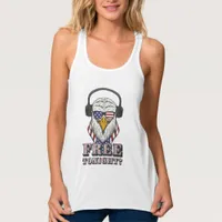 American Flag Patriotic Bald Eagle Freedom Funny Tank Top