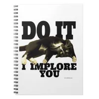 Do It Cool Tuxedo Cat Photo Motivation Notebook