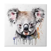 Koala Bear Portrait Ceramic Tile