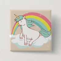 Adorable Unicorn Button