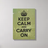 Olive Paint Keep Calm Canvas Print